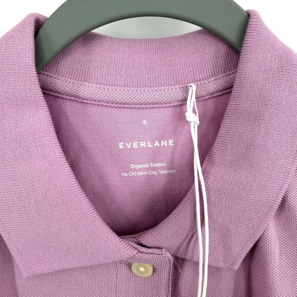 Everlane Organic Cotton SS Polo in mauve purple Size S - Picture 3 of 6